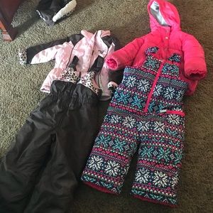 Girls coat and snow-pants sets both 3T